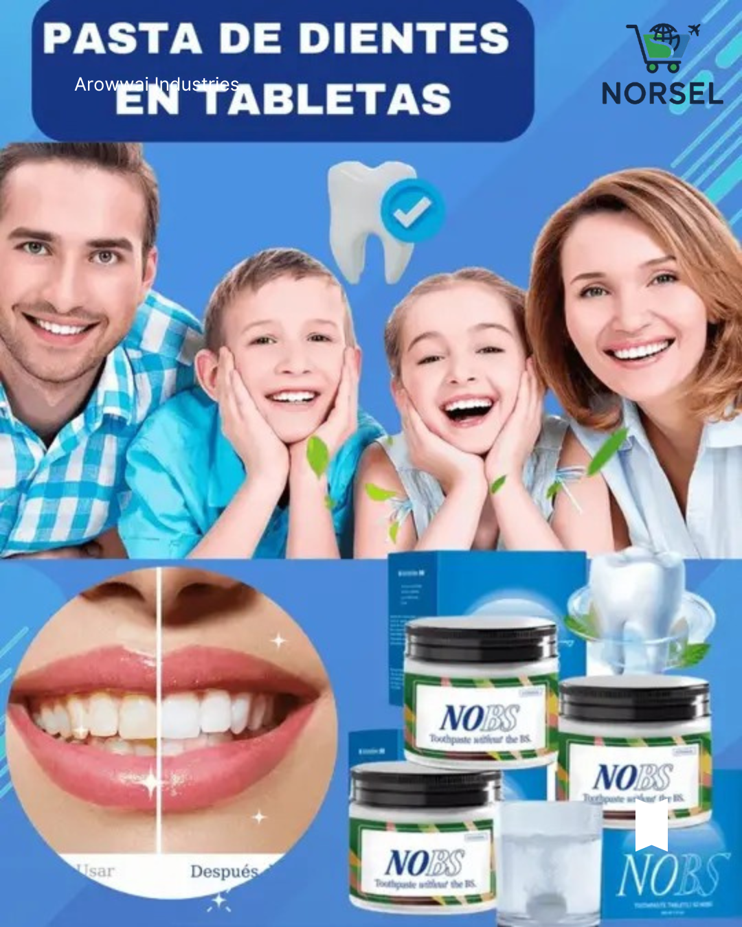 NOBS - PASTILLA DENTAL MASTICABLE